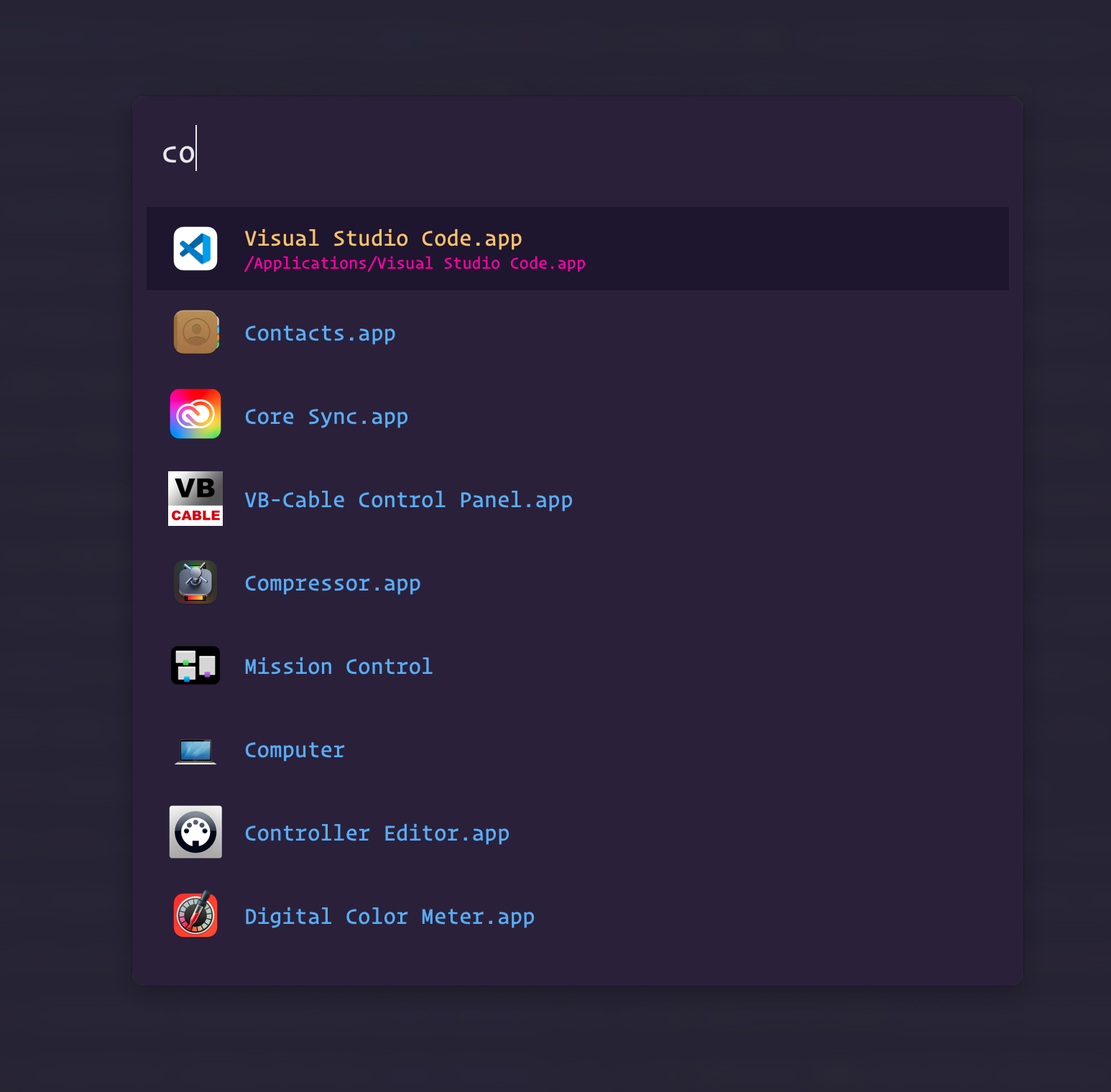 Material Synthwave Alfred screenshot